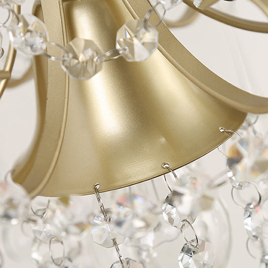 Lampe de Table Contemporaine Créative Cône Métal Cristal à 1 Lumière Pour Chambre 