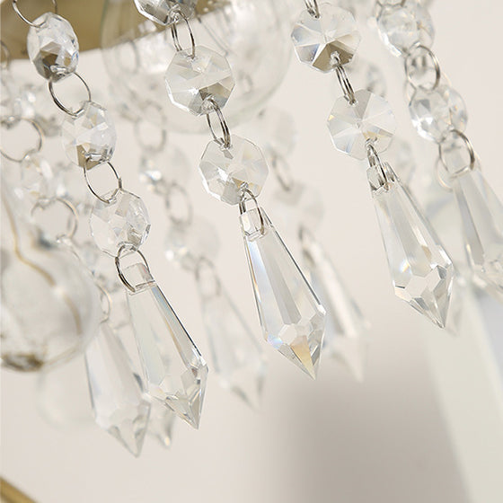 Lampe de Table Contemporaine Créative Cône Métal Cristal à 1 Lumière Pour Chambre 