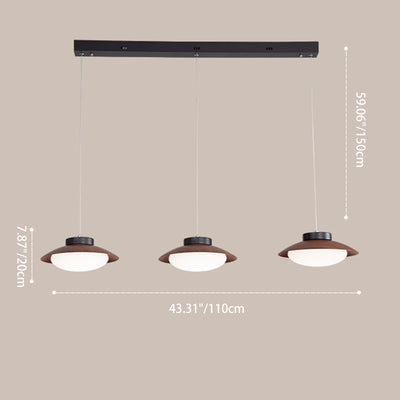 Moderne minimalistische Kuppel Eisen PE LED Insellicht Kronleuchter für Esszimmer 