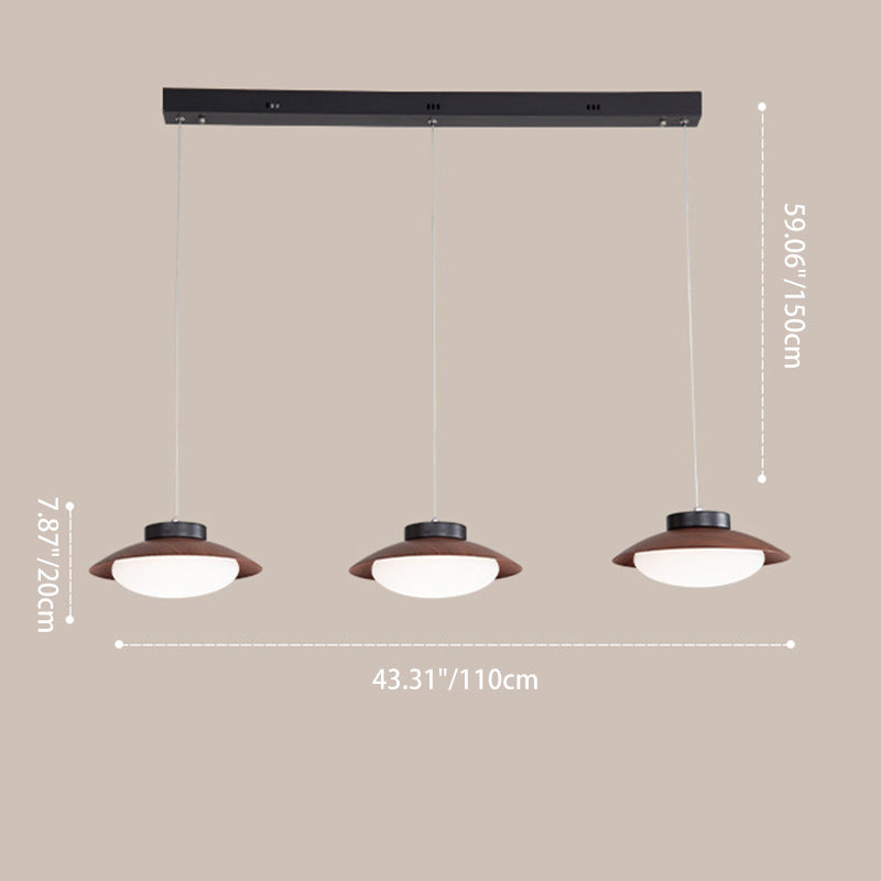 Moderne minimalistische Kuppel Eisen PE LED Insellicht Kronleuchter für Esszimmer 