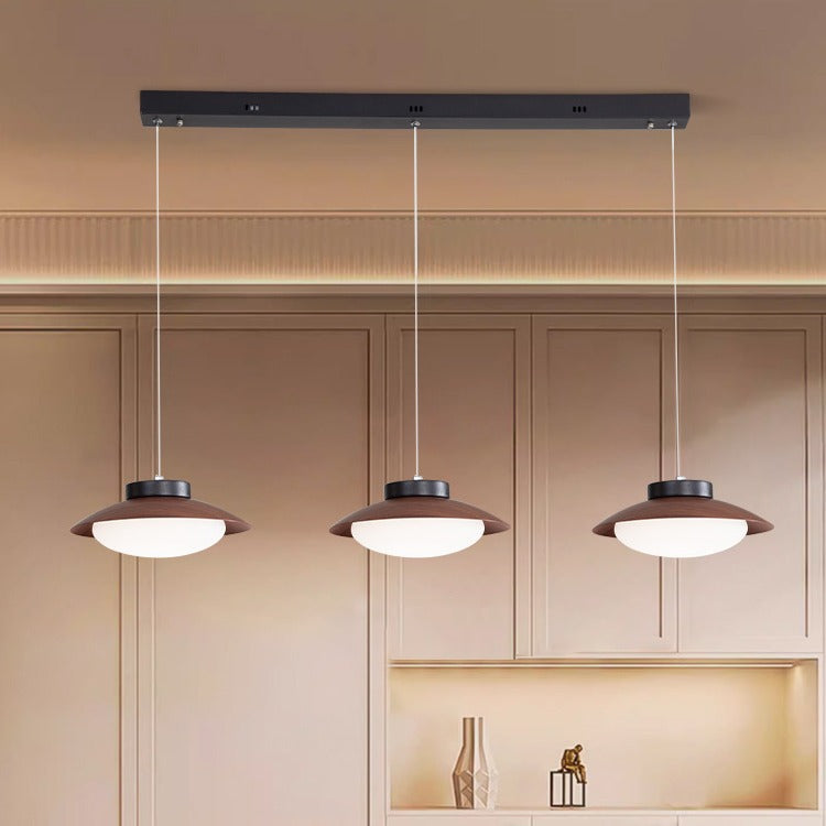 Moderne minimalistische Kuppel Eisen PE LED Insellicht Kronleuchter für Esszimmer 