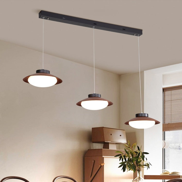 Moderne minimalistische Kuppel Eisen PE LED Insellicht Kronleuchter für Esszimmer 