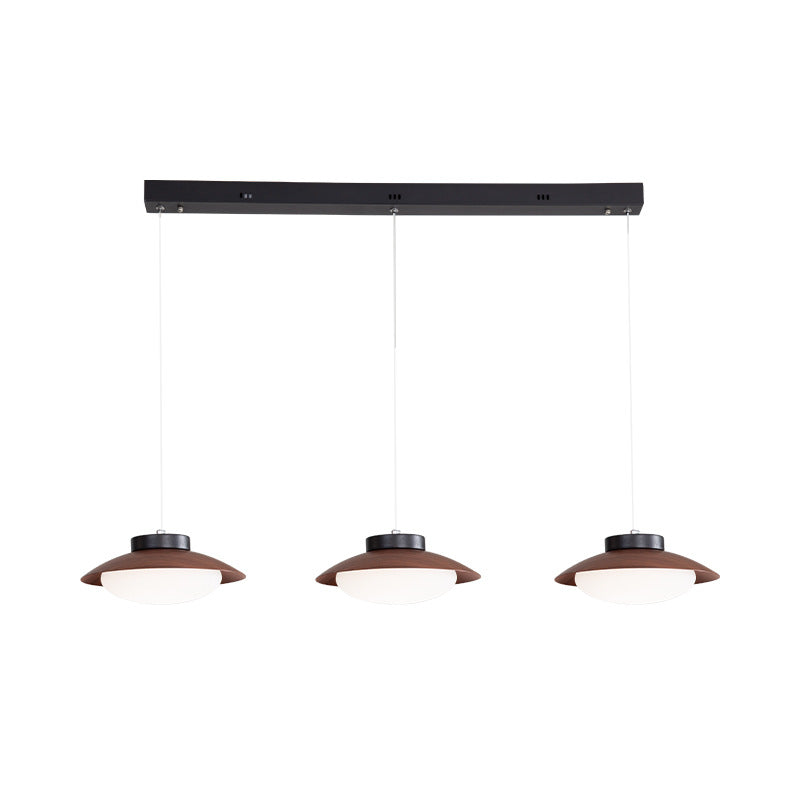 Moderne minimalistische Kuppel Eisen PE LED Insellicht Kronleuchter für Esszimmer 