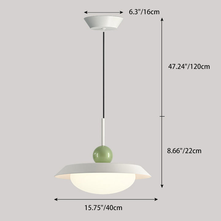 Lustre suspendu LED en fer acrylique rond minimaliste moderne pour salon 