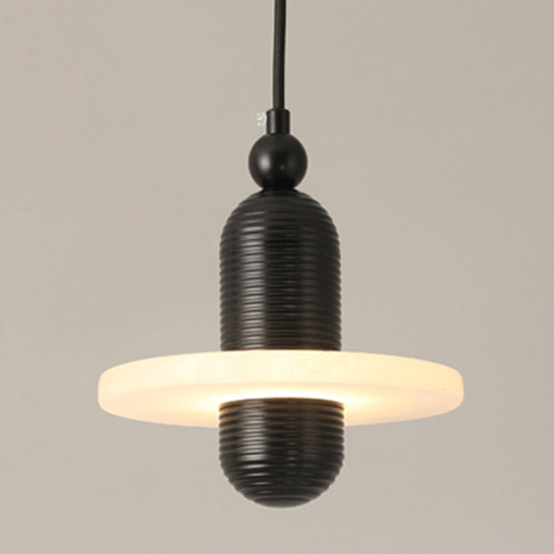 Suspension LED en aluminium avec bouteille créative contemporaine en marbre espagnol pour chambre 