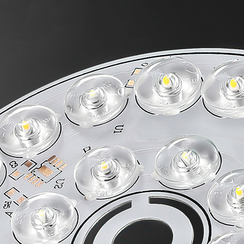 Lustre suspendu LED en fer acrylique rond minimaliste moderne pour salon 