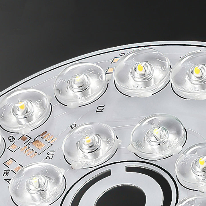 Lustre suspendu LED en fer acrylique rond minimaliste moderne pour salon 