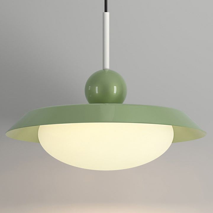 Lustre suspendu LED en fer acrylique rond minimaliste moderne pour salon 
