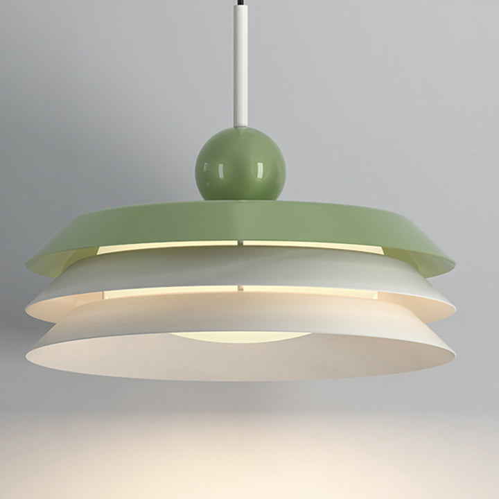 Lustre suspendu LED en fer acrylique rond minimaliste moderne pour salon 