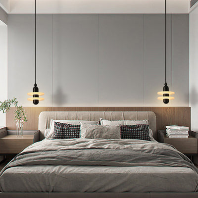 Suspension LED en aluminium avec bouteille créative contemporaine en marbre espagnol pour chambre 