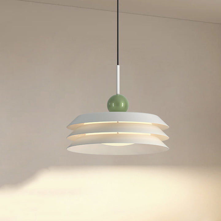 Lustre suspendu LED en fer acrylique rond minimaliste moderne pour salon 