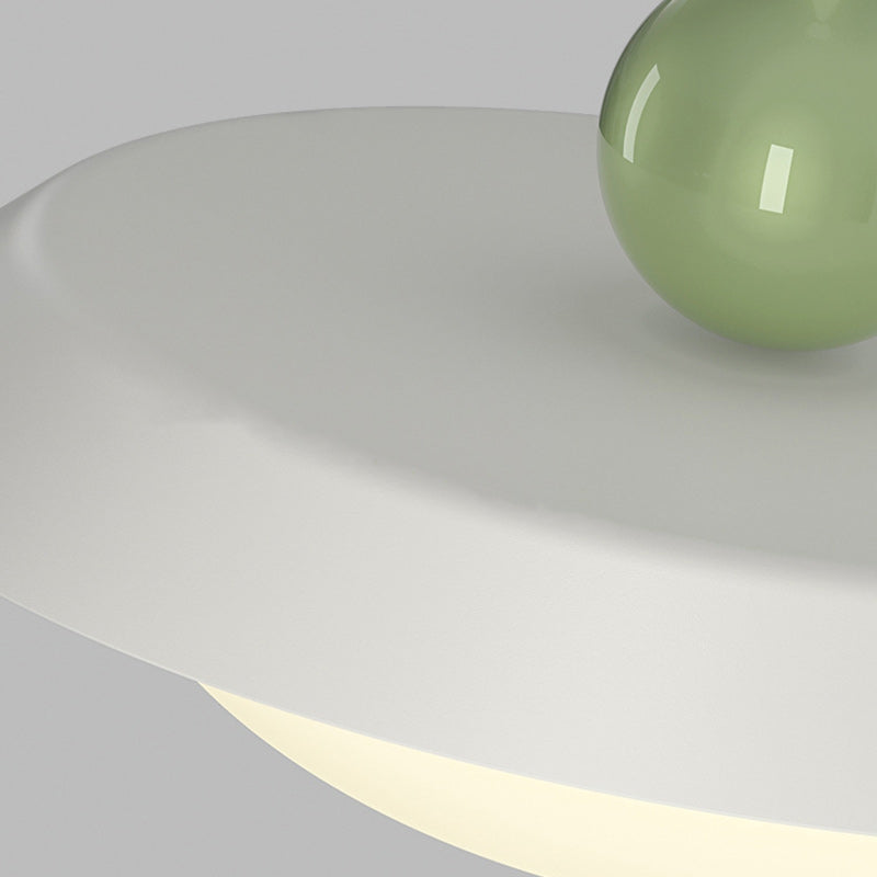 Lustre suspendu LED en fer acrylique rond minimaliste moderne pour salon 