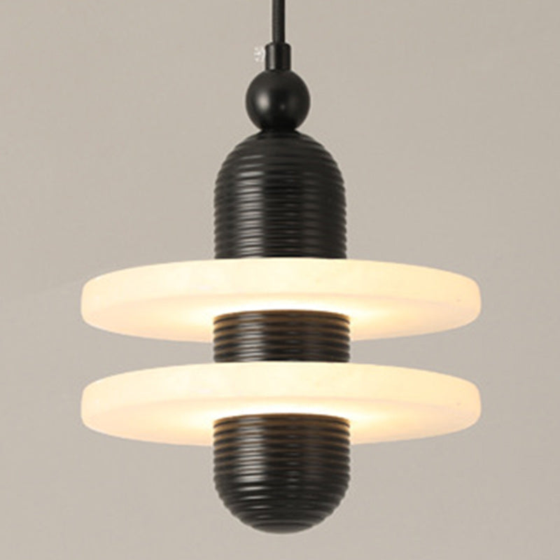 Suspension LED en aluminium avec bouteille créative contemporaine en marbre espagnol pour chambre 