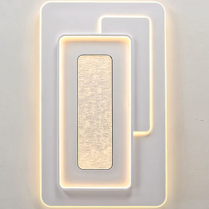 Plafonnier LED rectangulaire moderne en fer et acrylique pour chambre à coucher 