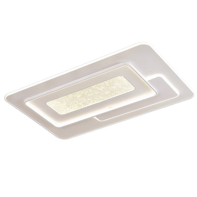 Plafonnier LED rectangulaire moderne en fer et acrylique pour chambre à coucher 