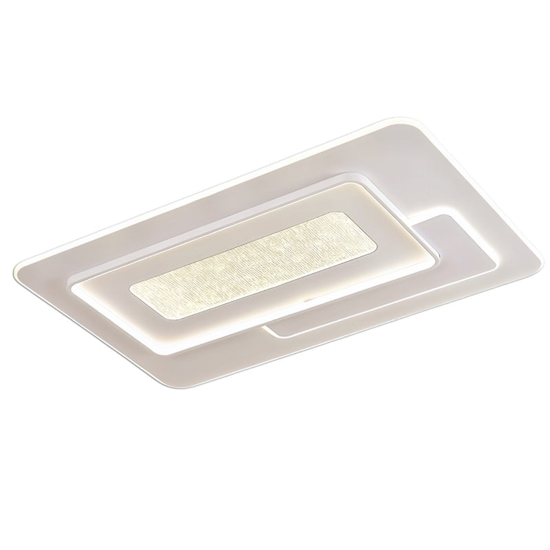 Plafonnier LED rectangulaire moderne en fer et acrylique pour chambre à coucher 