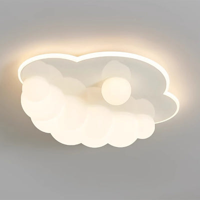 Plafonnier LED en fer contemporain Creative Clouds PE pour chambre à coucher 