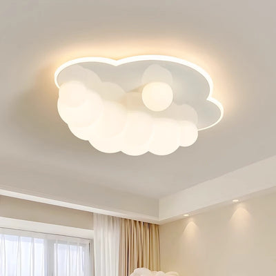 Plafonnier LED en fer contemporain Creative Clouds PE pour chambre à coucher 