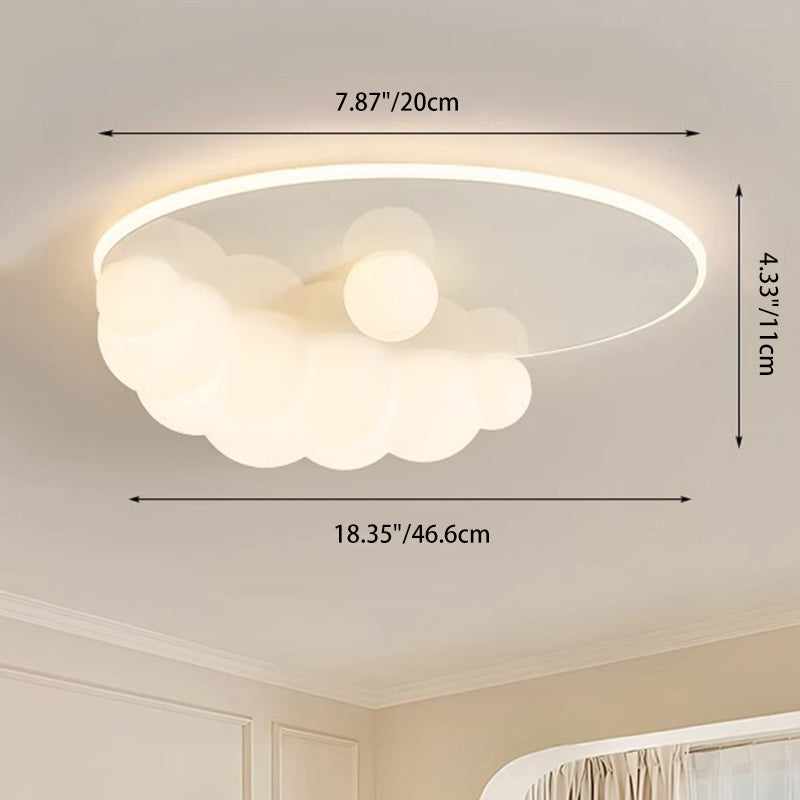 Plafonnier LED en fer contemporain Creative Clouds PE pour chambre à coucher 