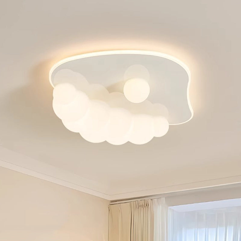 Plafonnier LED en fer contemporain Creative Clouds PE pour chambre à coucher 