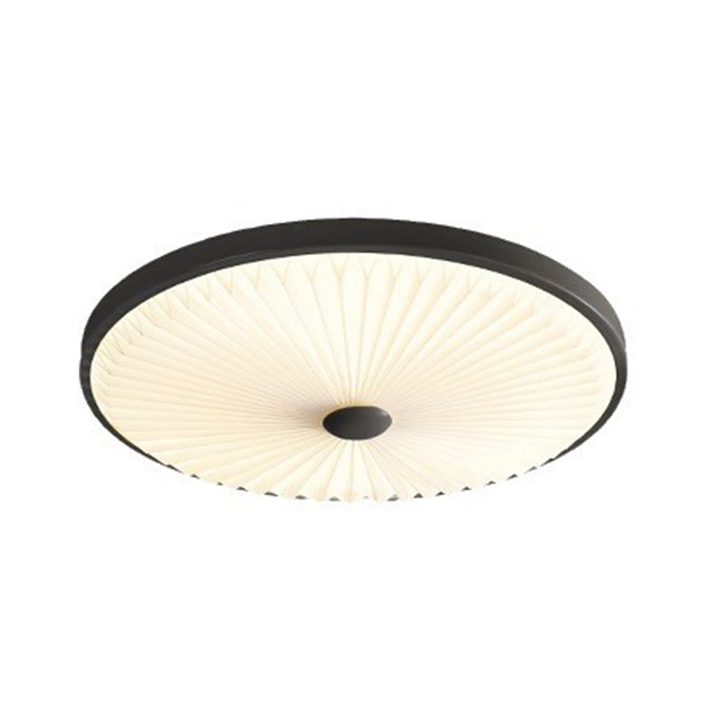 Traditional Luxury Round Iron PVC LED Flush Mount Ceiling Light For Bedroom