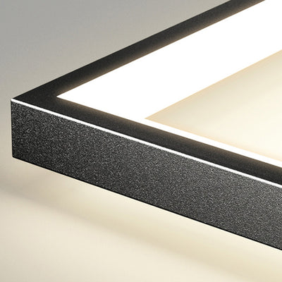 Modern Eclectic Square Aluminum Silicone LED Semi-Flush Mount Ceiling Light For Bedroom