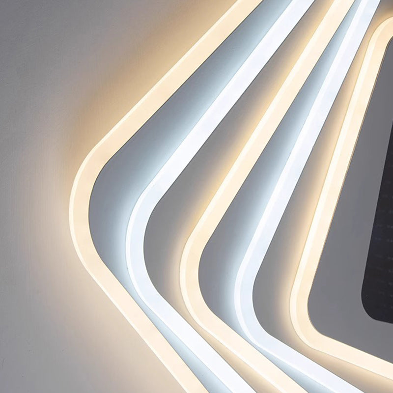Moderne eklektische runde Eisen-Acryl-LED-Deckenleuchte für das Schlafzimmer 