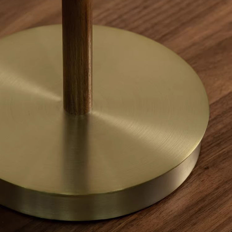 Lampe de Table LED en Verre Métal Rond de Luxe Traditionnel pour Chambre 