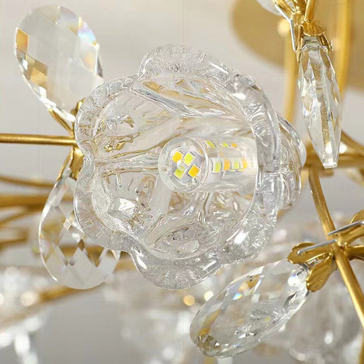 Bouquet Éclectique Moderne Fer Verre 7/13/16/19 Lumière Semi-Encastrée Plafonnier Pour Salon 