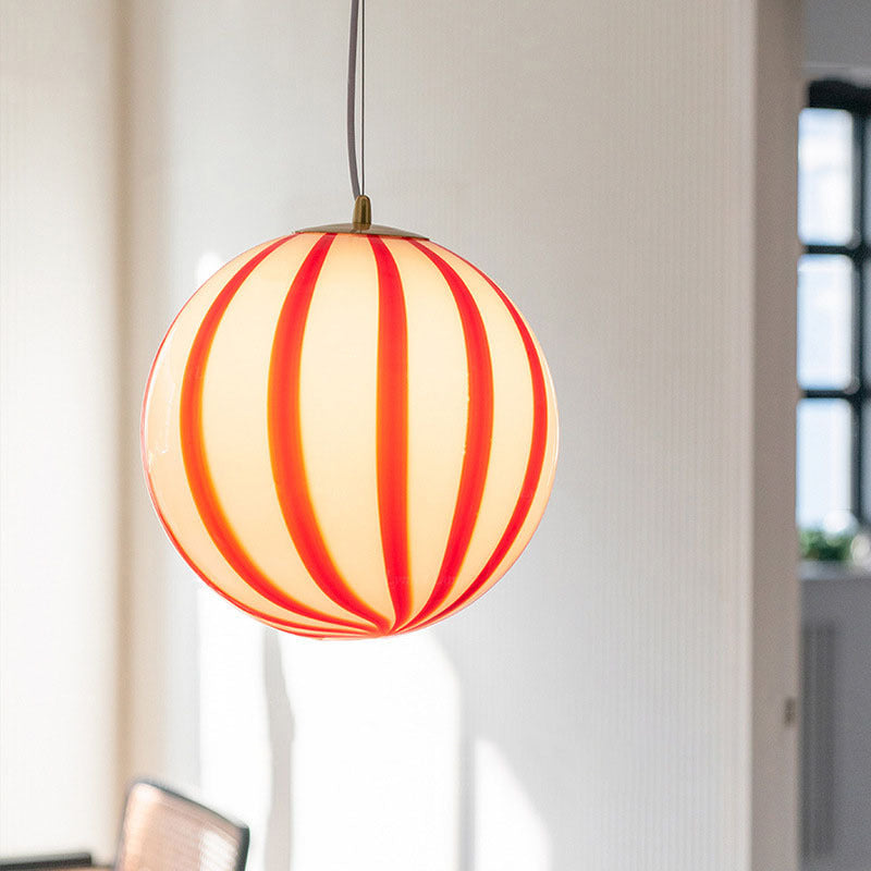 Suspension Luminaire en Fer et Acrylique Moderne Éclectique Lollipop Ball à 1 Lumière pour Salon 