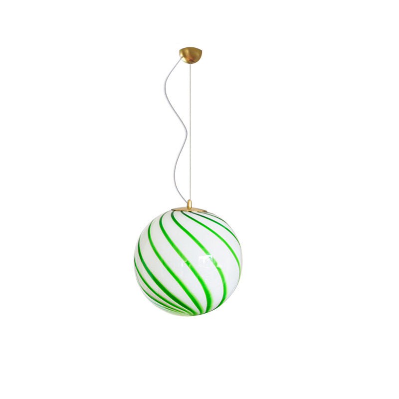 Suspension Luminaire en Fer et Acrylique Moderne Éclectique Lollipop Ball à 1 Lumière pour Salon 