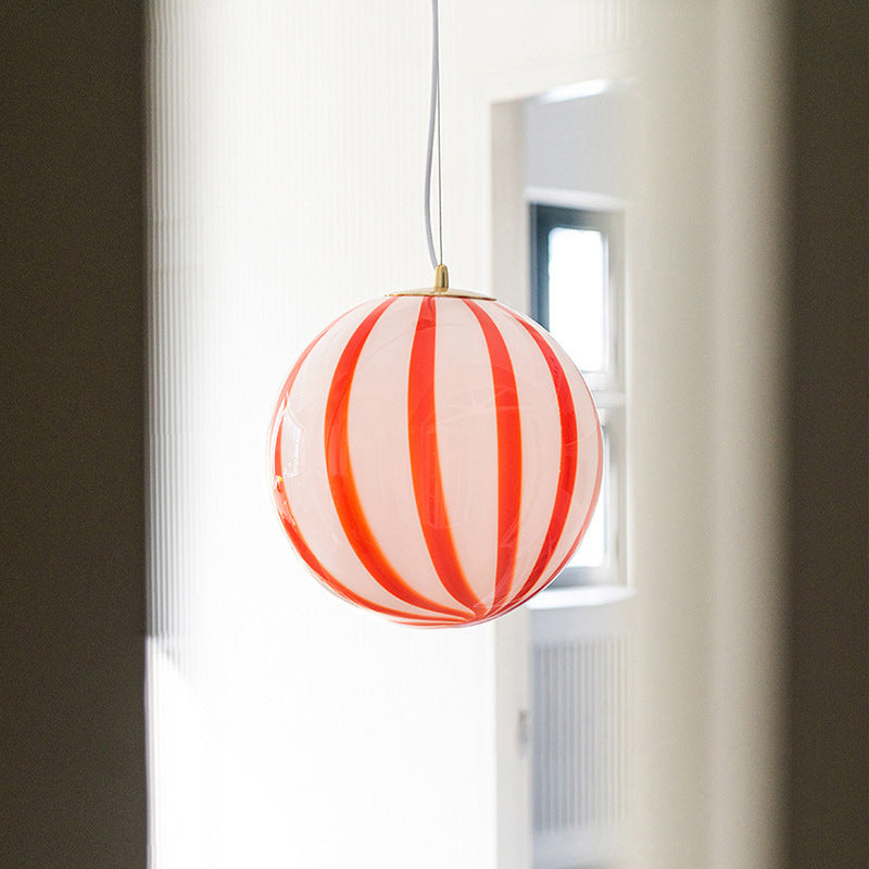 Suspension Luminaire en Fer et Acrylique Moderne Éclectique Lollipop Ball à 1 Lumière pour Salon 