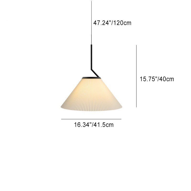 Zeitgenössische skandinavische Kegelmetallstoff 1-Licht-Pendelleuchte für das Wohnzimmer 