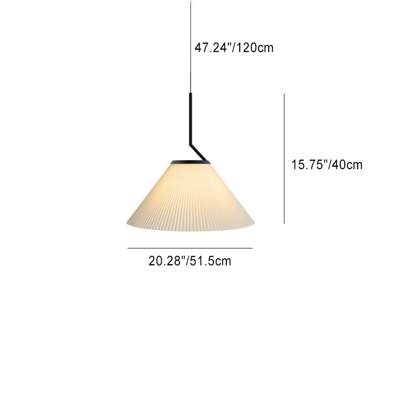 Zeitgenössische skandinavische Kegelmetallstoff 1-Licht-Pendelleuchte für das Wohnzimmer 