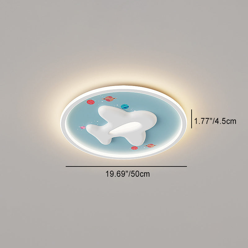 Moderne eklektische Kinder-Cartoon-Flugzeug-Eisen-Aluminium-LED-Deckenleuchte für das Schlafzimmer 