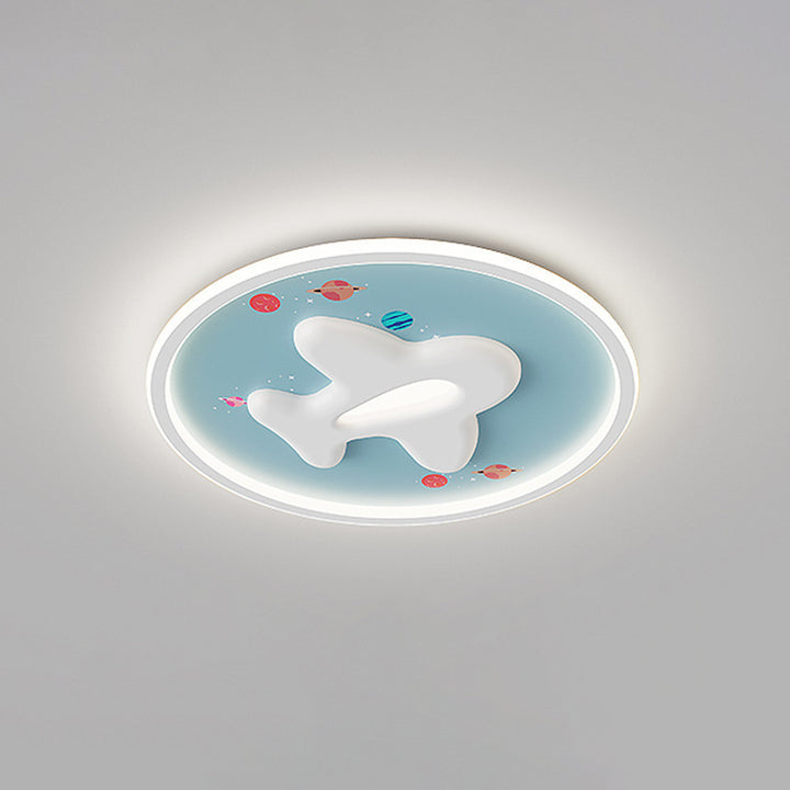 Moderne eklektische Kinder-Cartoon-Flugzeug-Eisen-Aluminium-LED-Deckenleuchte für das Schlafzimmer 