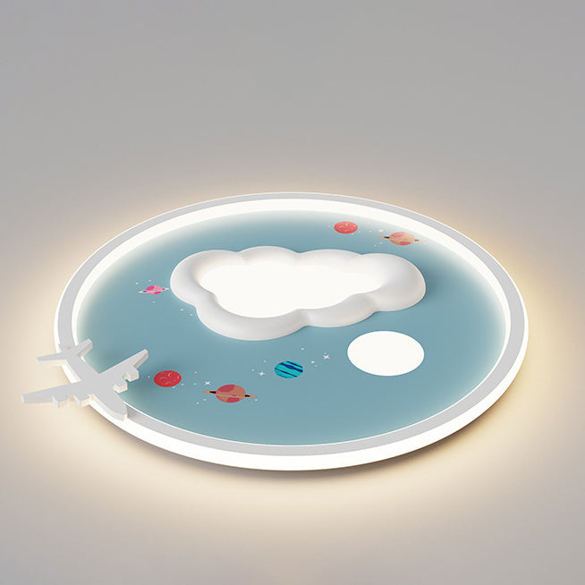 Moderne eklektische Kinder-Cartoon-Flugzeug-Eisen-Aluminium-LED-Deckenleuchte für das Schlafzimmer 