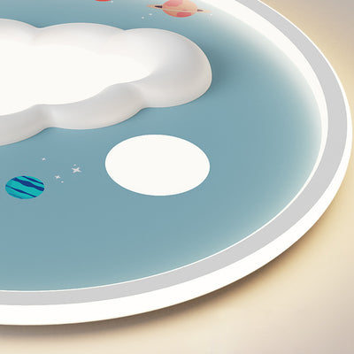 Modern Eclectic Kids Cartoon Airplane Iron Aluminum LED Flush Mount Ceiling Light For Bedroom