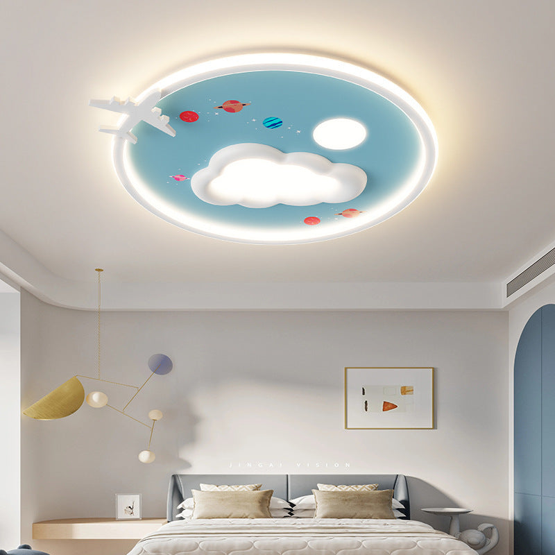 Moderne eklektische Kinder-Cartoon-Flugzeug-Eisen-Aluminium-LED-Deckenleuchte für das Schlafzimmer 