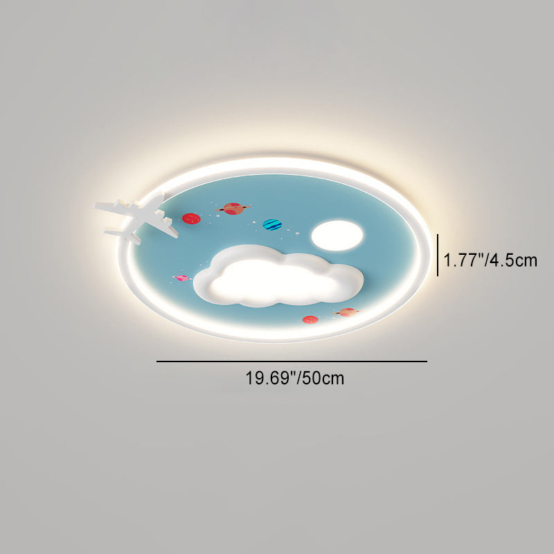 Moderne eklektische Kinder-Cartoon-Flugzeug-Eisen-Aluminium-LED-Deckenleuchte für das Schlafzimmer 
