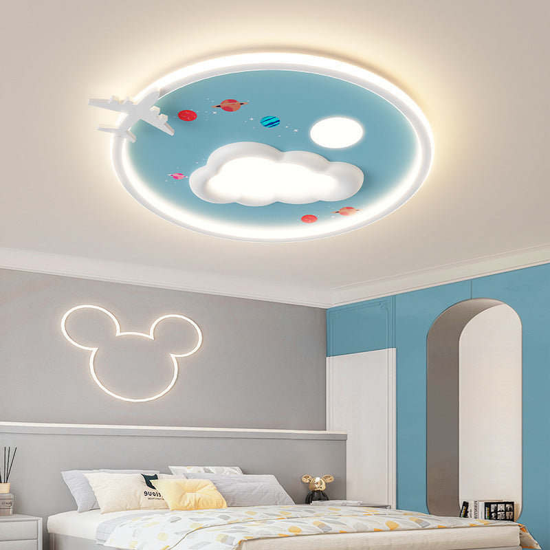Moderne eklektische Kinder-Cartoon-Flugzeug-Eisen-Aluminium-LED-Deckenleuchte für das Schlafzimmer 