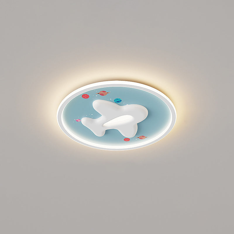 Moderne eklektische Kinder-Cartoon-Flugzeug-Eisen-Aluminium-LED-Deckenleuchte für das Schlafzimmer 