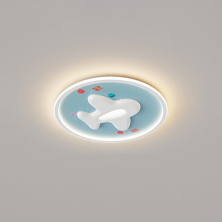 Moderne eklektische Kinder-Cartoon-Flugzeug-Eisen-Aluminium-LED-Deckenleuchte für das Schlafzimmer 