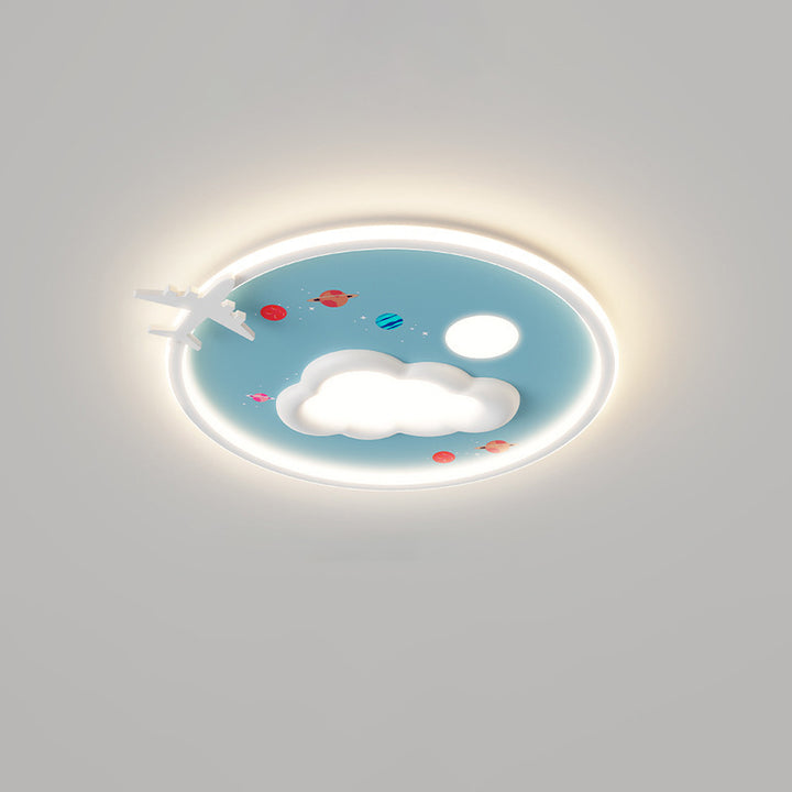 Moderne eklektische Kinder-Cartoon-Flugzeug-Eisen-Aluminium-LED-Deckenleuchte für das Schlafzimmer 