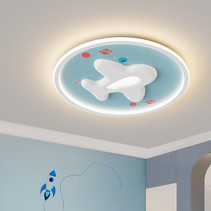 Moderne eklektische Kinder-Cartoon-Flugzeug-Eisen-Aluminium-LED-Deckenleuchte für das Schlafzimmer 