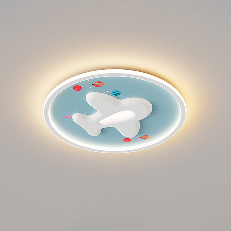 Moderne eklektische Kinder-Cartoon-Flugzeug-Eisen-Aluminium-LED-Deckenleuchte für das Schlafzimmer 