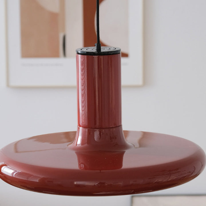 Lámpara Colgante de 1 Luz de Aluminio y Hierro Estilo Vintage Tradicional en Forma de Platillo Volador para Sala de Estar 