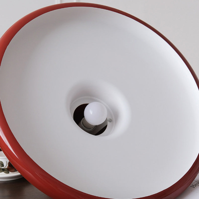 Lámpara Colgante de 1 Luz de Aluminio y Hierro Estilo Vintage Tradicional en Forma de Platillo Volador para Sala de Estar 