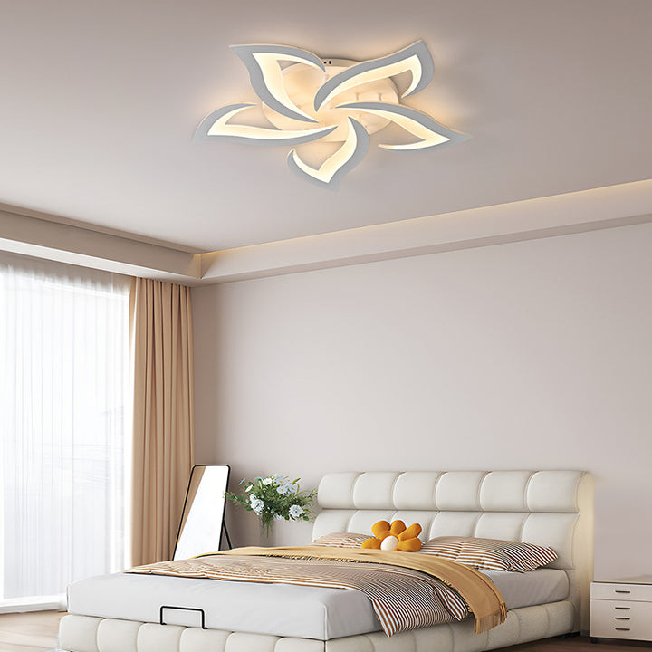 Moderne Luxus Blumen Eisen Kristall Acryl LED Deckenleuchte für Schlafzimmer 