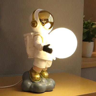 現代的なクリエイティブ宇宙飛行士PC樹脂LEDテーブルランプ ベッドルーム用 